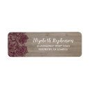 Search for floral lace return address labels Wood
