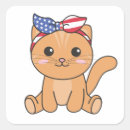 Search for cat fourth of july stickers Usa