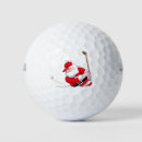 Search for snow golf balls Santa
