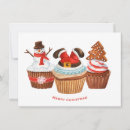 Search for cupcake christmas cards Watercolor