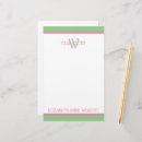 Search for pink stationery paper Monogrammed