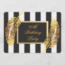 Search for white feather invitations Gold