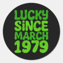 Search for march birthday stickers Shamrock