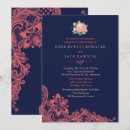 Search for navy and coral wedding invitations Simple