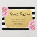 Search for floral sweet 16 invitations Black