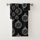 Search for black and white christmas bath towels Minimal