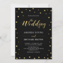 Search for gold confetti wedding invitations Chic