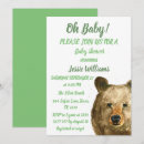 Search for green baby boy shower invitations Bear