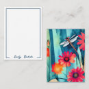 Search for dragonfly note cards Blue
