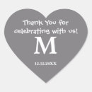 Search for monogram thank you stickers Grey