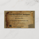 Search for torn business cards Old