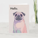Search for dog greeting invitations Pug