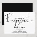 Search for black and white engagement party invitations Classy