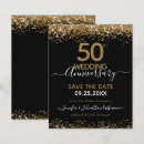 Search for 50th anniversary wedding save the dates Gold