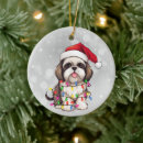 Search for shih tzu christmas tree decorations Pet
