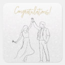 Search for congratulations wedding stickers White