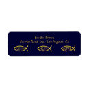 Search for christian return address labels Fish symbol