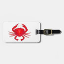 Search for crab luggage tags Red