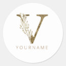 Search for monogram v stickers Gold