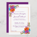 Search for purple and turquoise wedding invitations Elegant