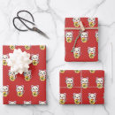 Search for lucky cat wrapping paper Japanese