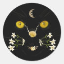 Search for black cat face stickers Yellow
