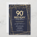 Search for blue 90th birthday invitations Adult birthday party
