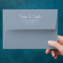 Search for dusty blue 5x7 envelopes With return address text