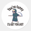 Search for funny grim reaper stickers Halloween