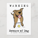 Search for beware postcards Dog