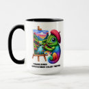 Search for funny chameleon mugs Colourful