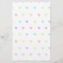 Search for rainbow stationery paper Hearts
