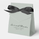 Search for bride and groom favour boxes Sage green