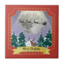 Search for vintage christmas santa tiles Reindeer