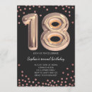 Search for black rose gold birthday invitations Luxury
