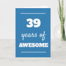 Search for funny 39th birthday cards Thirty nine