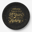 Search for 50th anniversary wedding plates Black and gold