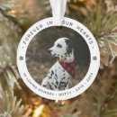 Search for dog pet memorial ornaments Forever in our hearts