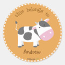 Search for cartoon cattle stickers Kawaii