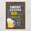 Search for beer 60th birthday invitations Cheers to 60 years
