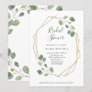Search for eucalyptus geometric bridal shower invitations Foliage