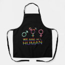 Search for humans for humanity aprons Pride
