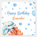 Search for cute dolphin stickers Watercolor