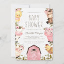 Search for barnyard animals baby shower invitations Petting zoo