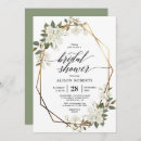 Search for geometric frame bridal shower invitations Greenery