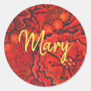Search for red name stickers Floral