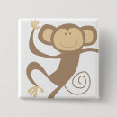Search for cute monkey square badges Baby