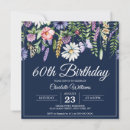 Search for blue floral birthday invitations Wildflowers