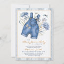 Search for overalls baby shower invitations Blue jean baby