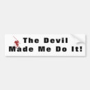 Search for devil bumper stickers Red